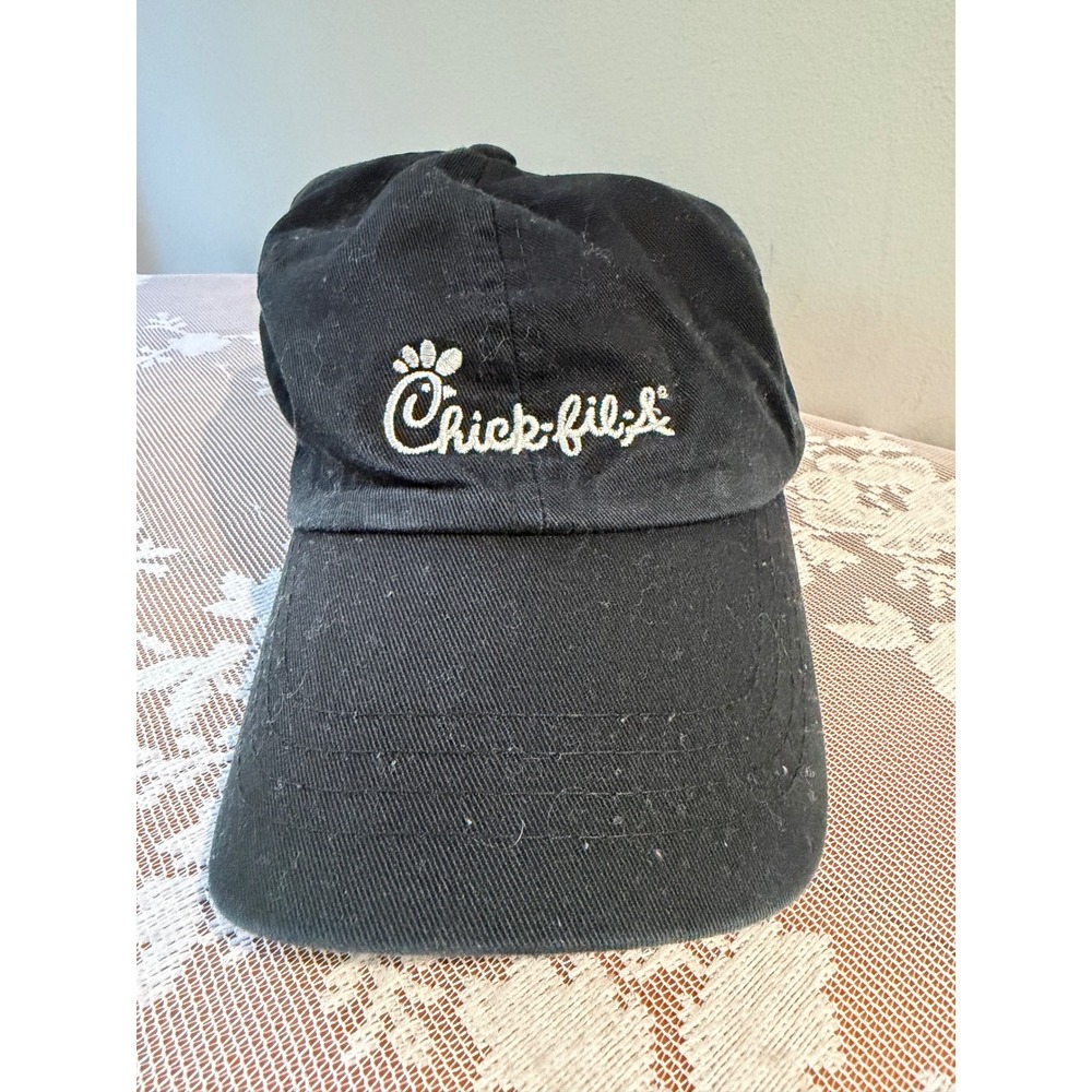 Chick-fil-A Hat Port & Company Unisex OSFA Black Good Embroidered Logo CP81